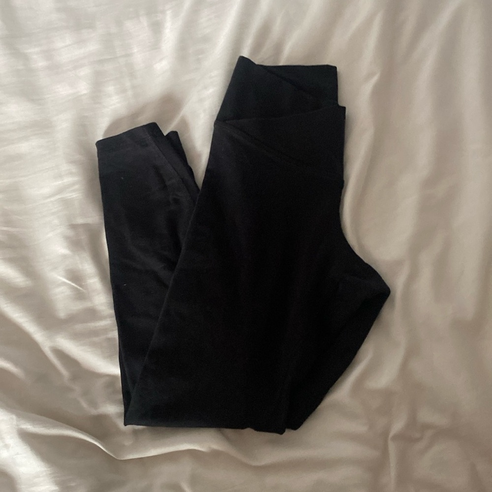Women black cotton leggings